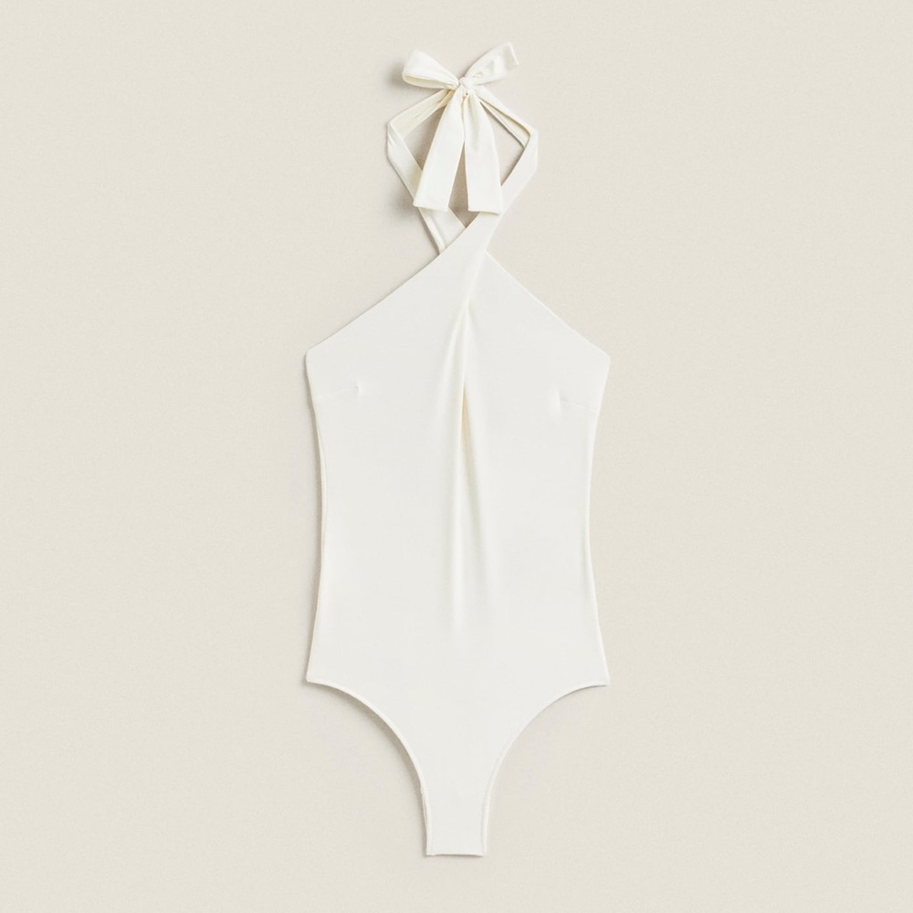 *BRAND NEW* Zara Ivory One Piece Swimsuit, Size M